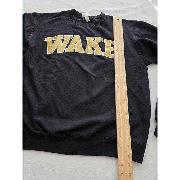 Wake Forest University Sweatshirt M Men’s Adult Champion Eco Black Fleece Lined - Picture 7 of 12
